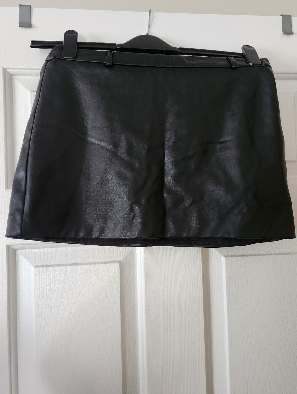Zara Black Faux Leather Mini Skirt